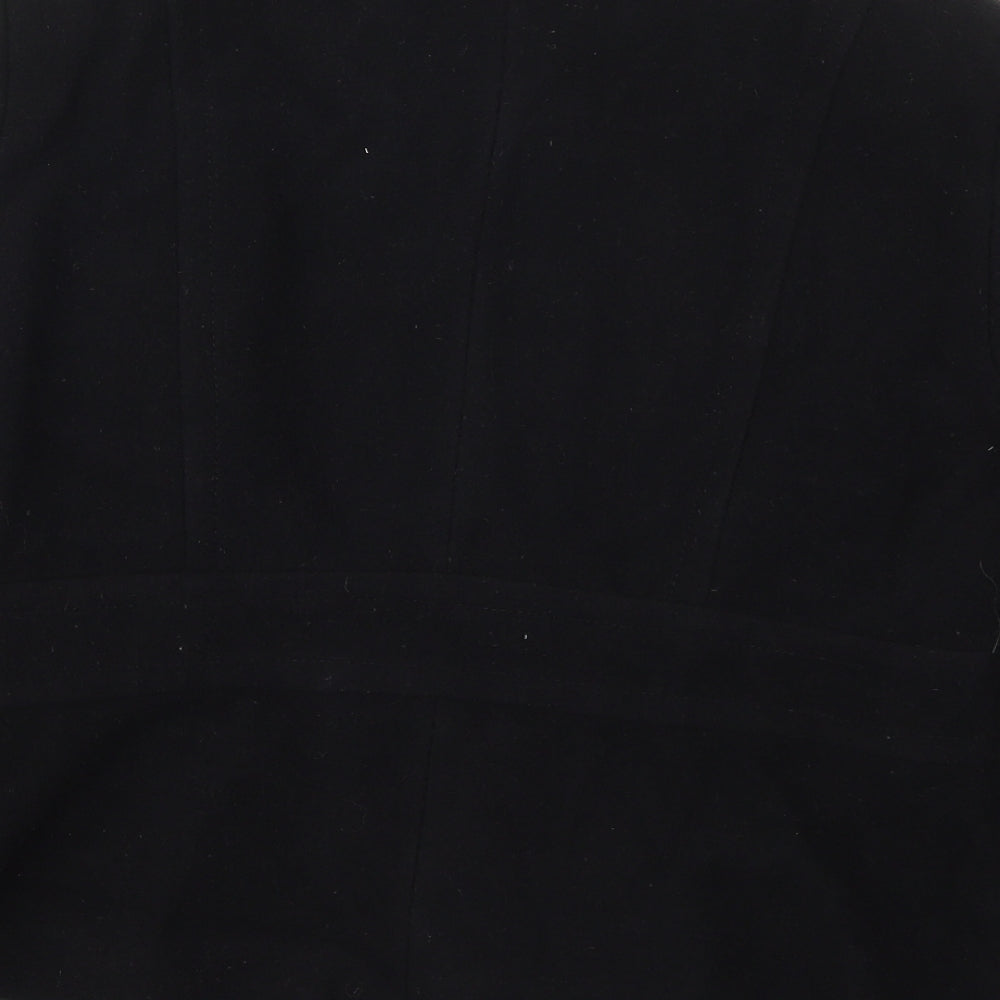 Marks and Spencer Womens Black   Pea Coat Coat Size 18  Button