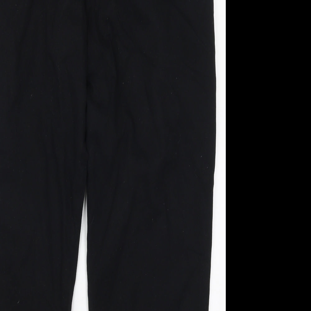 M&Co Womens Black  Cotton Trousers  Size 18 L27 in Regular Button