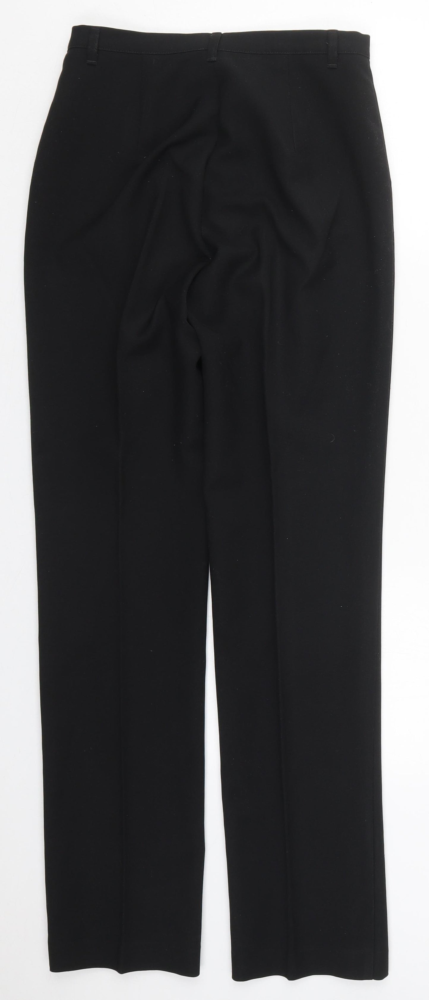 Preworn Womens Black  Polyester Trousers  Size 26 in L29 in Regular Button