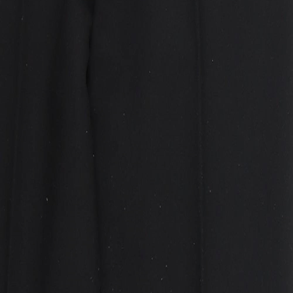 Preworn Womens Black  Polyester Trousers  Size 26 in L29 in Regular Button