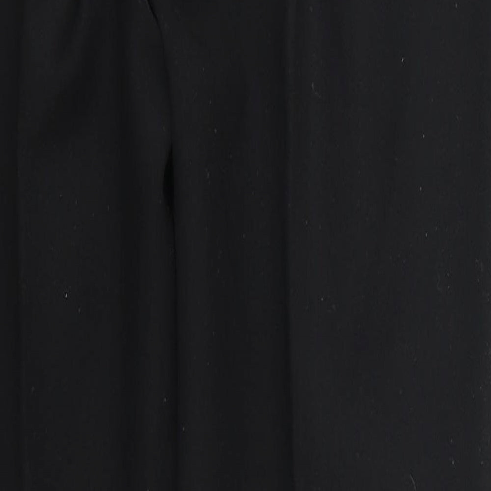 Preworn Womens Black  Polyester Trousers  Size 26 in L29 in Regular Button