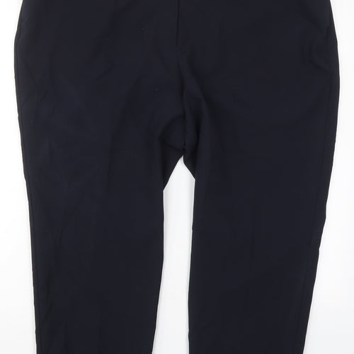 Preworn Womens Blue  Polyester Trousers  Size 18 L24.5 in Regular Hook & Eye