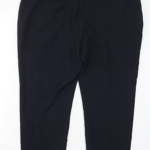 Preworn Womens Blue  Polyester Trousers  Size 18 L24.5 in Regular Hook & Eye