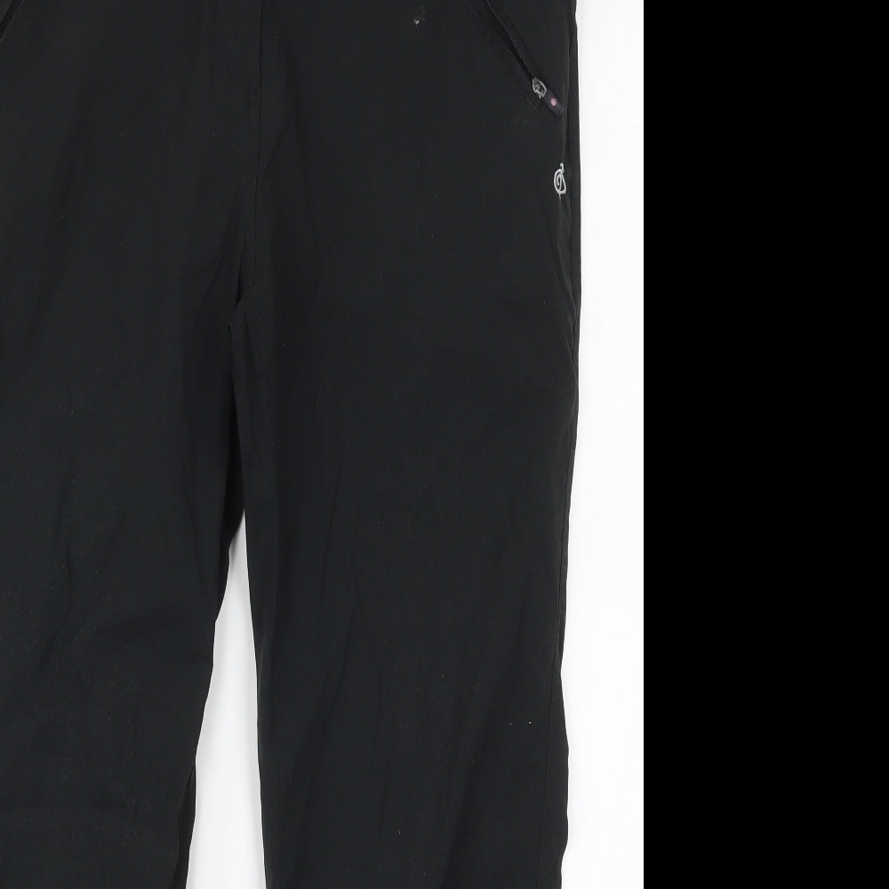 Craghoppers Womens Black  Nylon Cargo Trousers Size 16 L27 in Regular Button