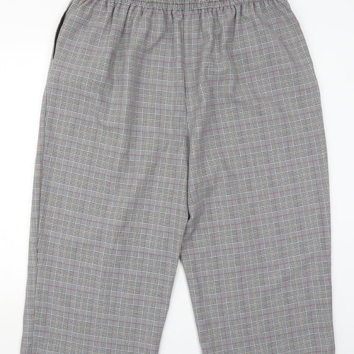 George Womens Grey Check Polyester Trousers  Size 20 L21 in Regular