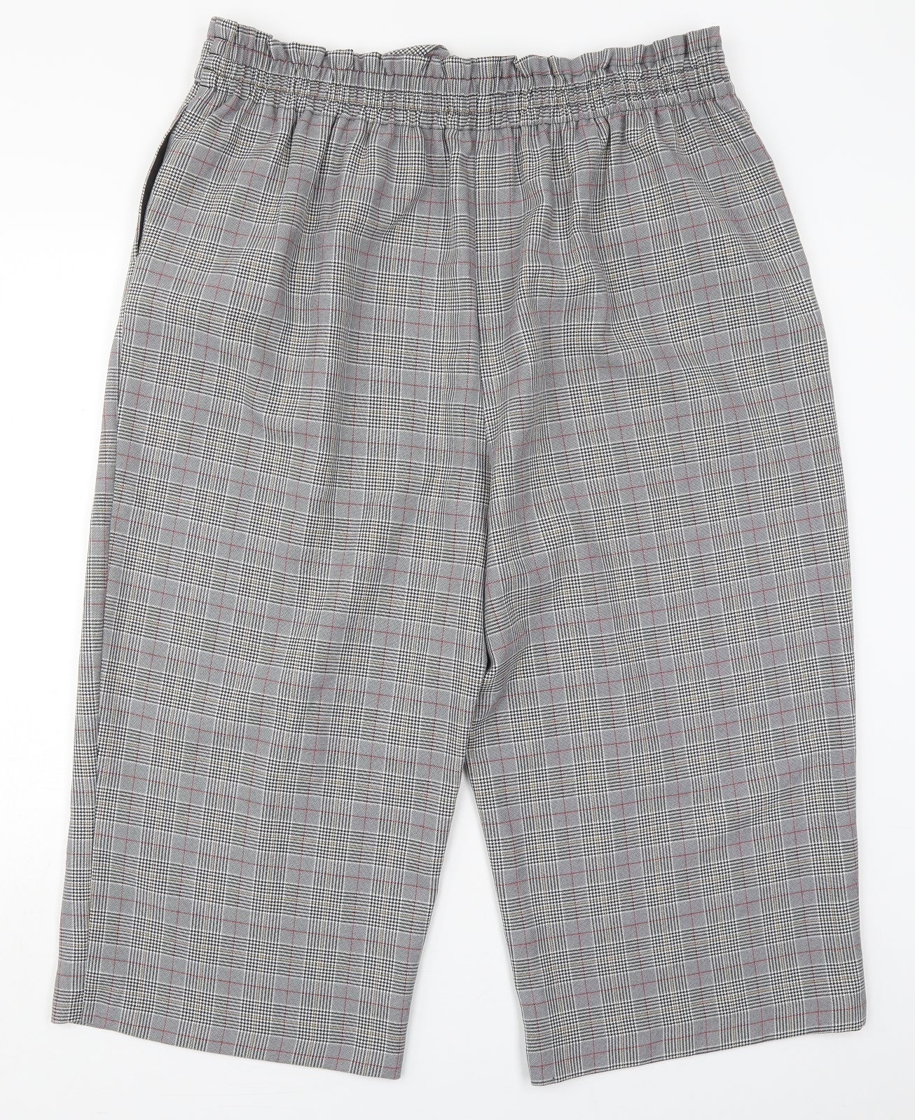 George Womens Grey Check Polyester Trousers  Size 20 L21 in Regular