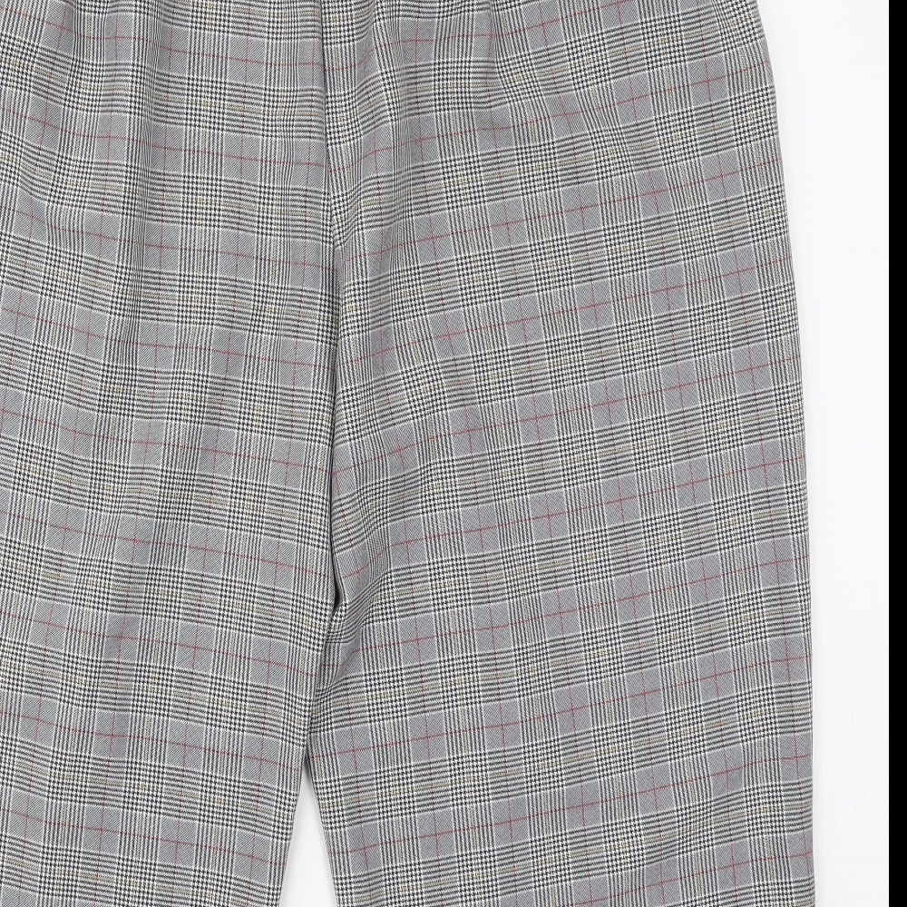 George Womens Grey Check Polyester Trousers  Size 20 L21 in Regular