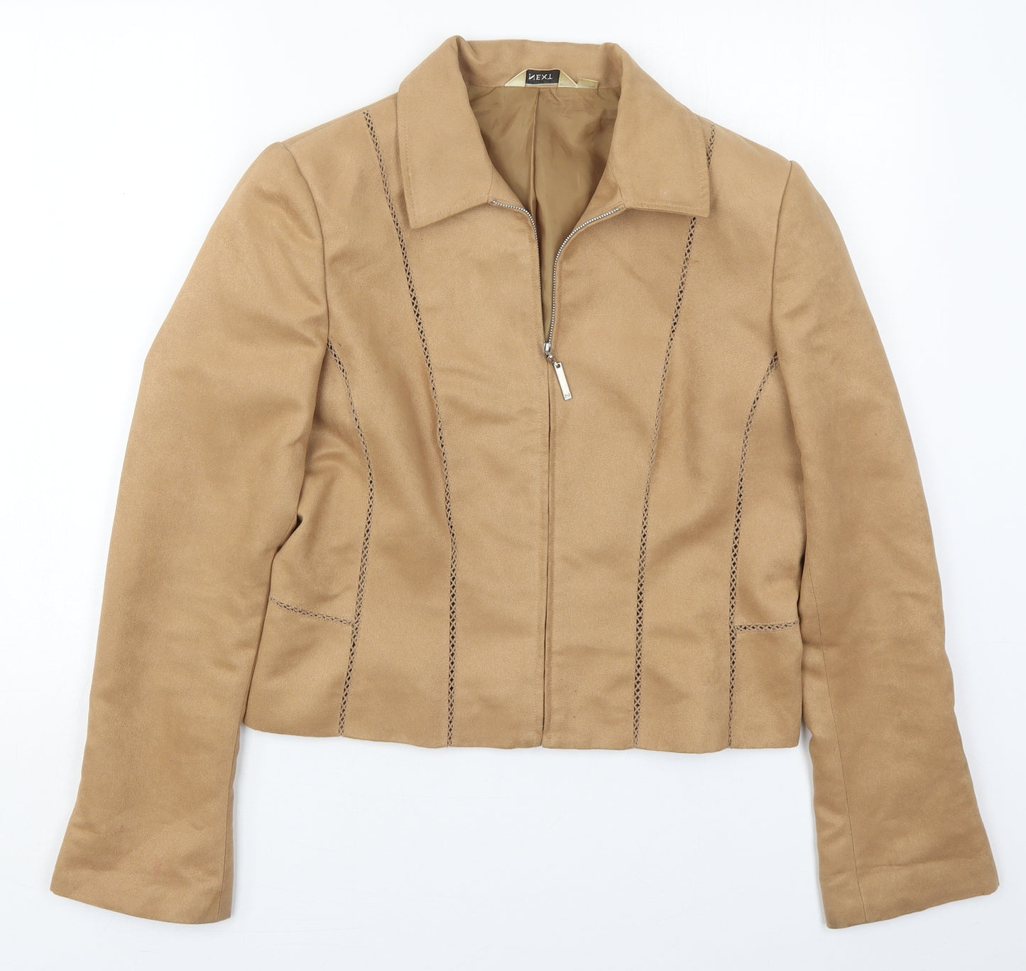 NEXT Womens Beige   Jacket  Size 12  Zip