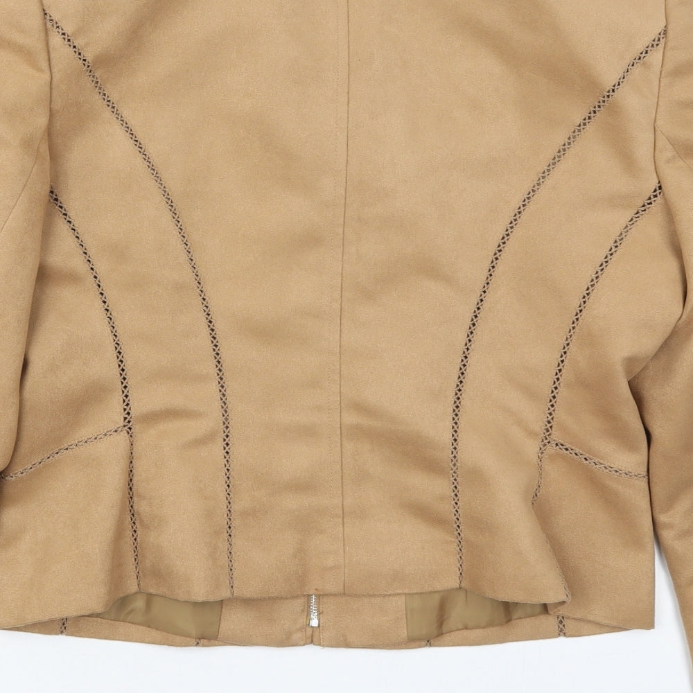 NEXT Womens Beige   Jacket  Size 12  Zip