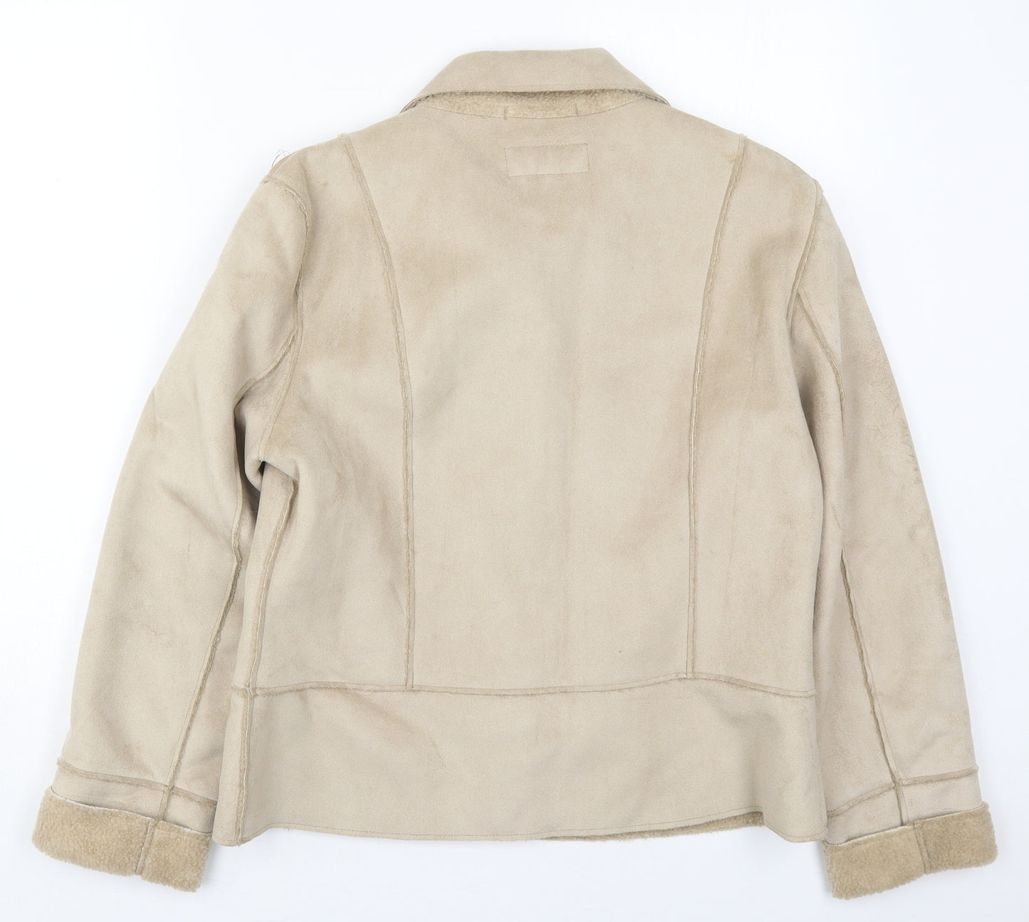 NEXT Womens Beige   Jacket  Size 12  Button