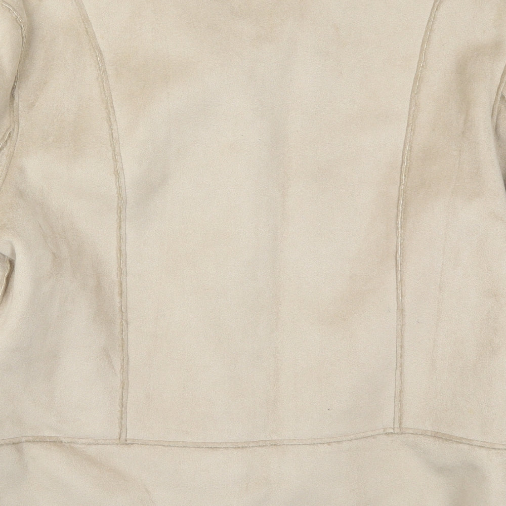 NEXT Womens Beige   Jacket  Size 12  Button