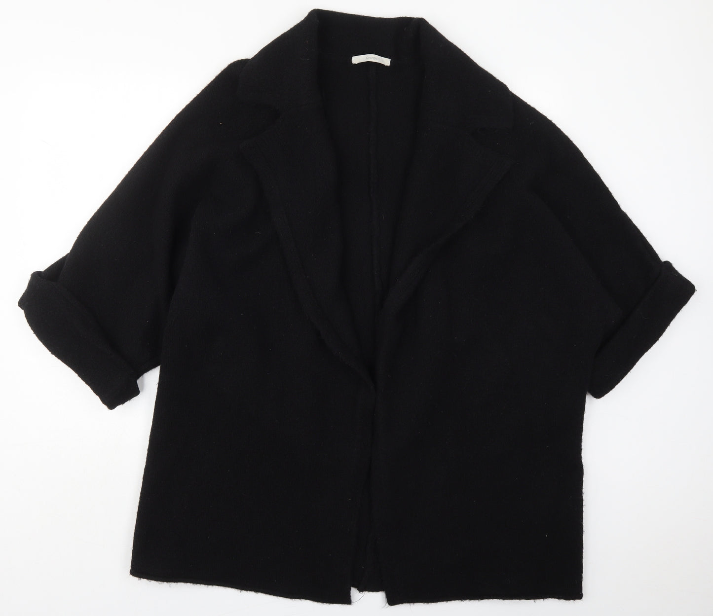 George Womens Black Collared  Acrylic Cardigan Jumper Size L