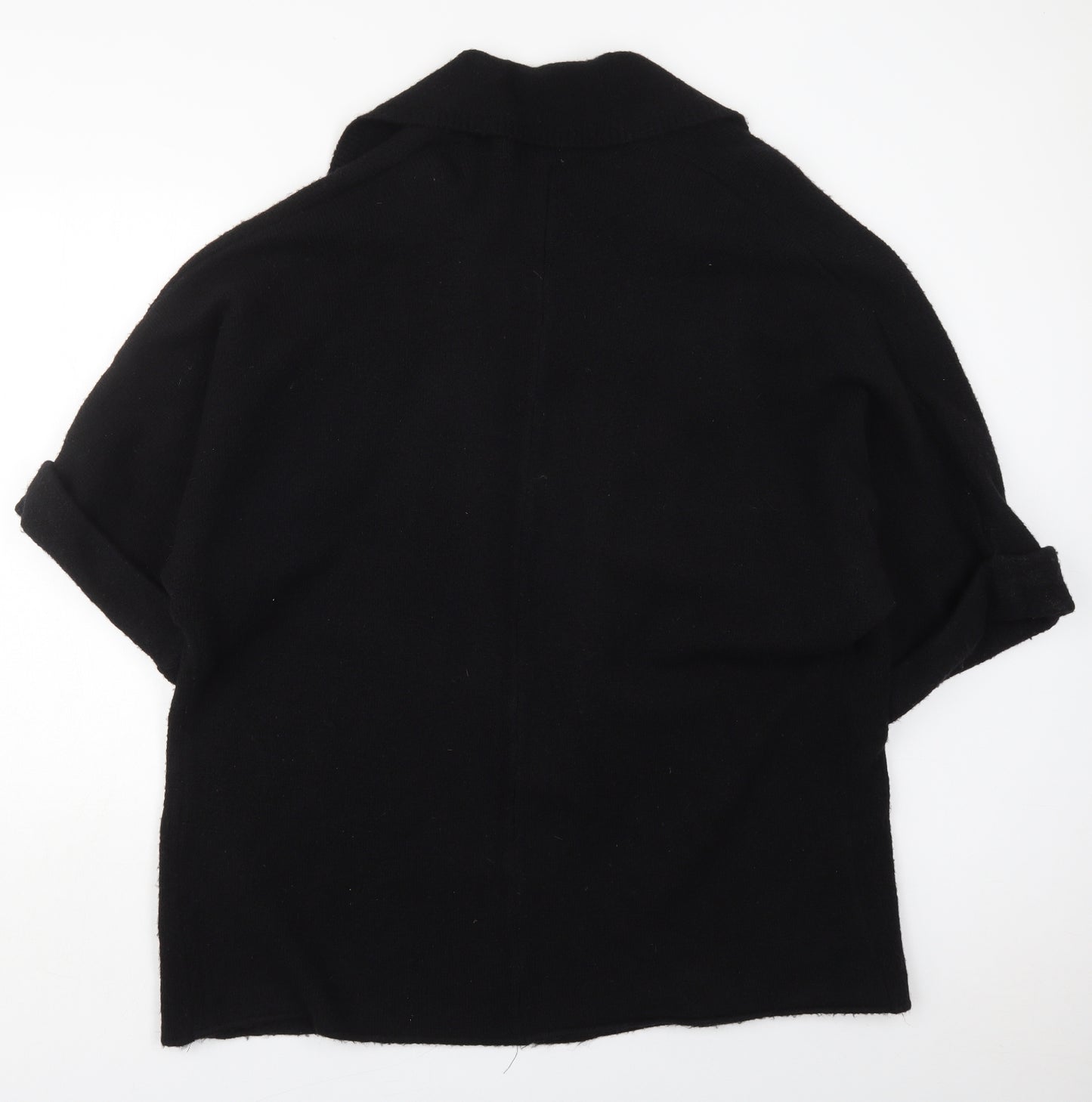 George Womens Black Collared  Acrylic Cardigan Jumper Size L