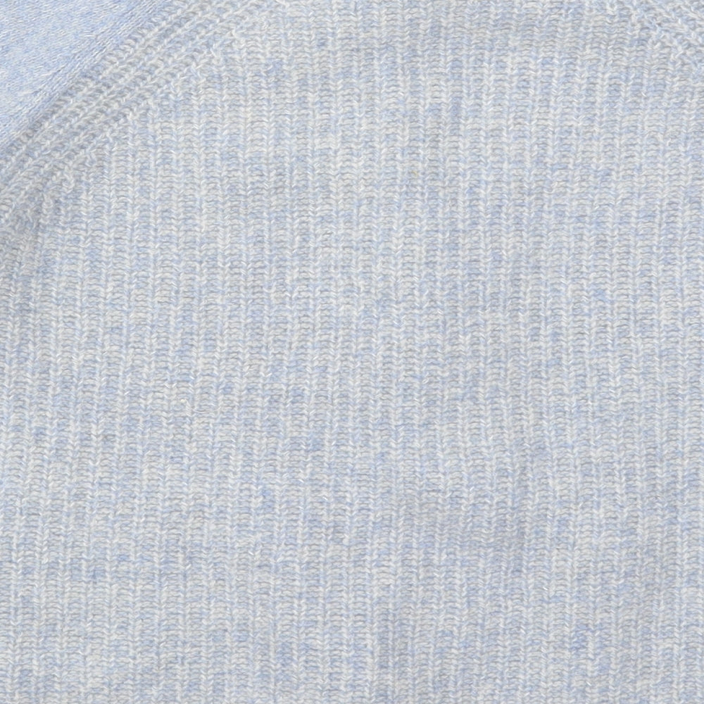 Jigsaw Womens Blue V-Neck  Wool Cardigan Jumper Size M