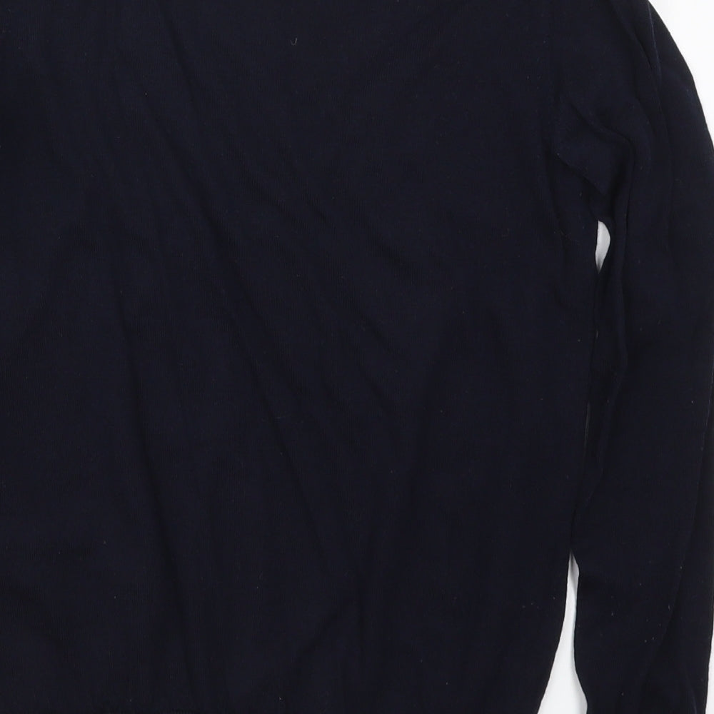 Uniqlo Womens Blue Crew Neck  Wool Pullover Jumper Size S