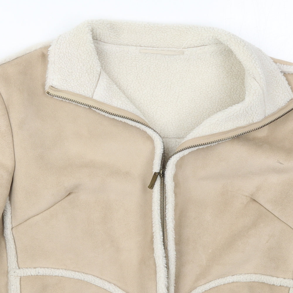 NEXT Womens Beige   Jacket  Size 12  Zip