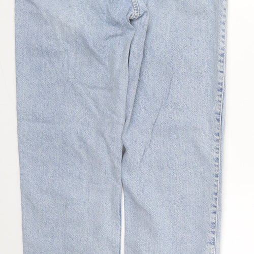 River Island Womens Blue  Cotton Straight Jeans Size 6 L29 in Regular Button