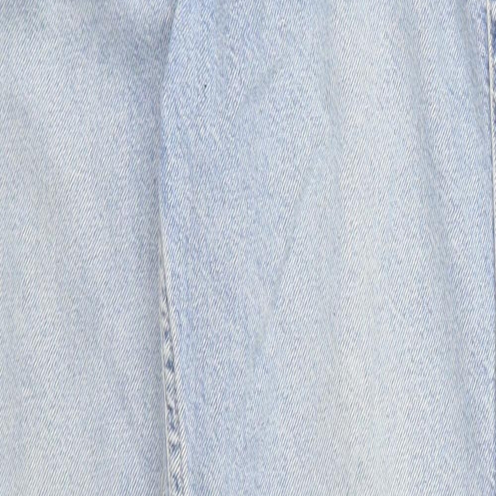 River Island Womens Blue  Cotton Straight Jeans Size 6 L29 in Regular Button