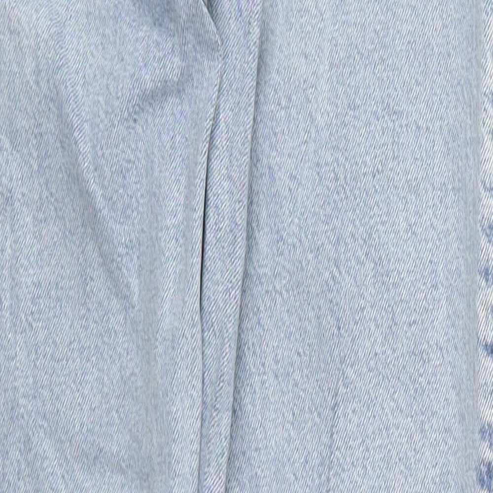 River Island Womens Blue  Cotton Straight Jeans Size 6 L29 in Regular Button