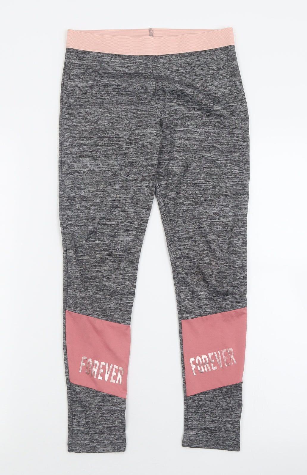 pep&co Girls Grey  Polyester Capri Trousers Size 11-12 Years  Regular Pullover - Forever