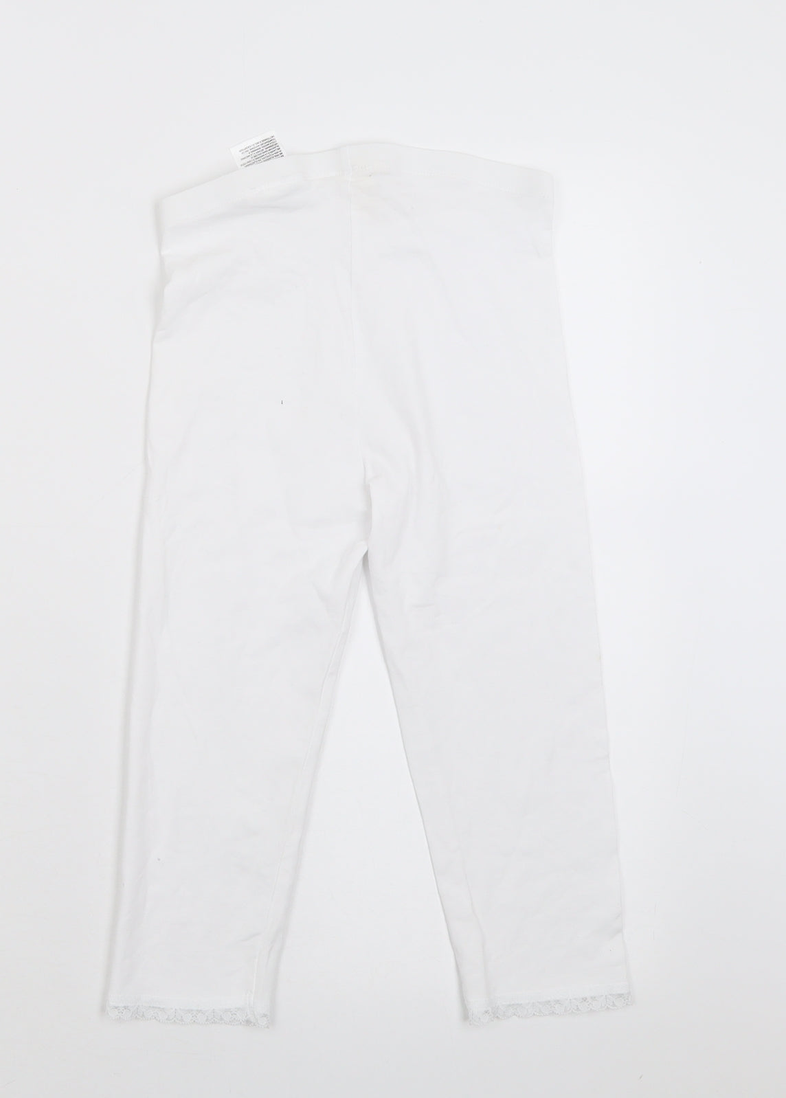 H&M Girls White  Cotton Capri Trousers Size 9-10 Years  Regular Pullover