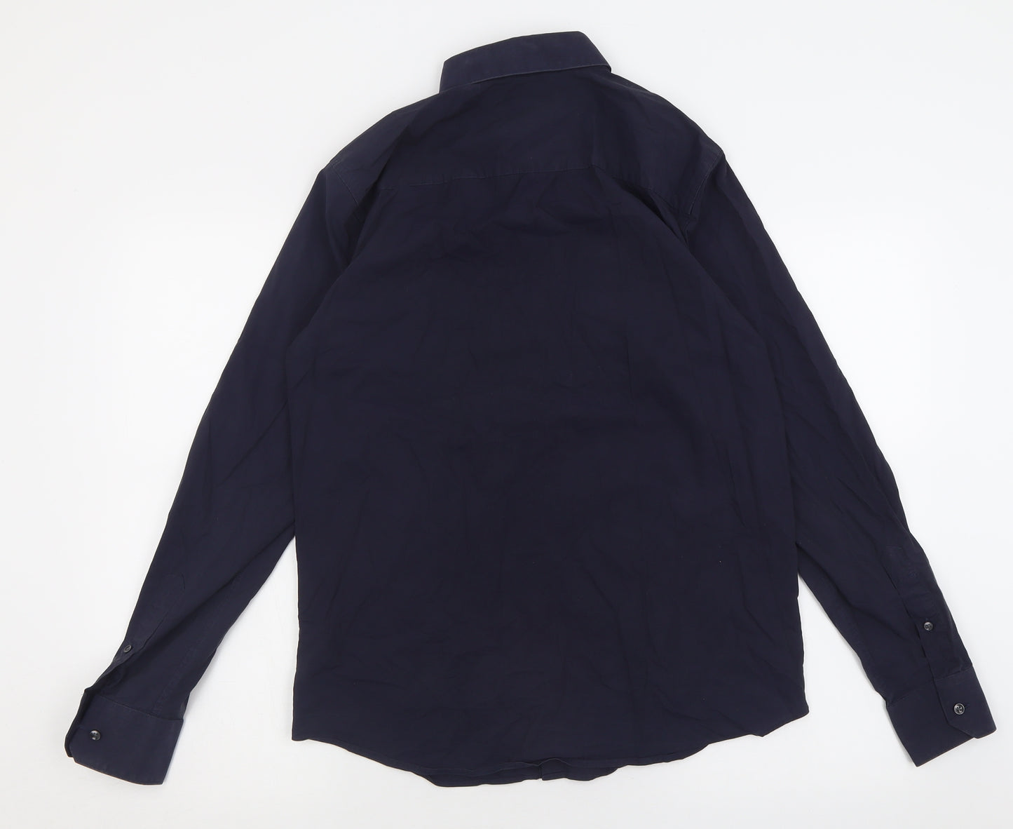 JACK & JONES Mens Blue  Cotton  Button-Up Size M Collared Button