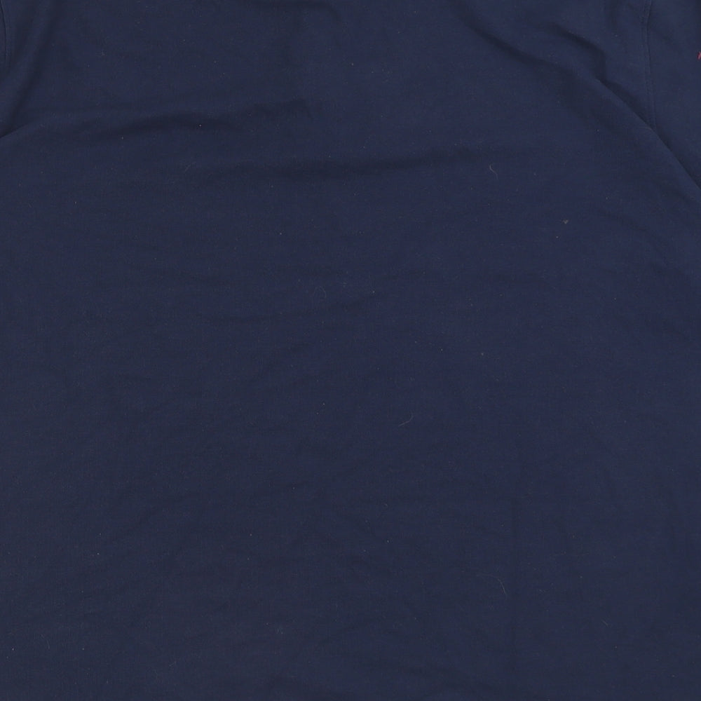 Slazenger Mens Blue  Cotton  Polo Size 3XL Collared Button