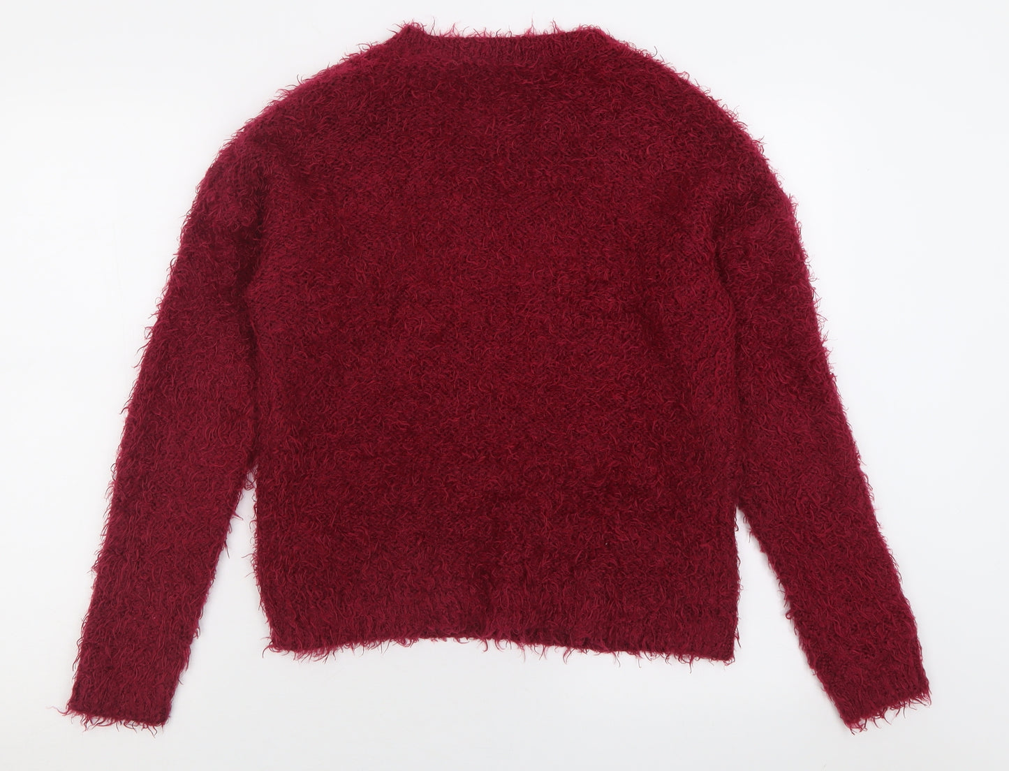 F&F Womens Purple Crew Neck  Polyester Pullover Jumper Size 10