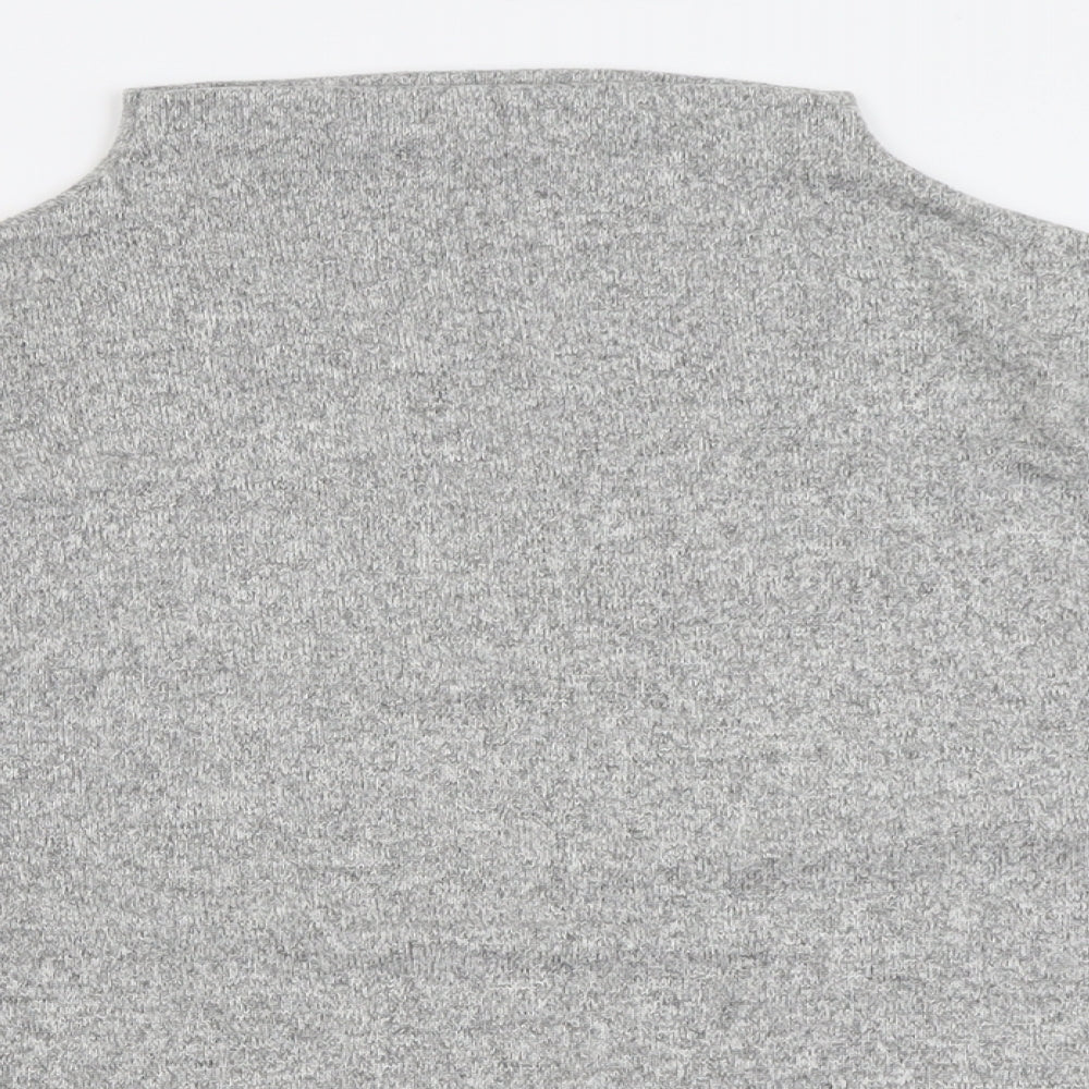 Uniqlo Womens Grey High Neck  Polyester Pullover Jumper Size M