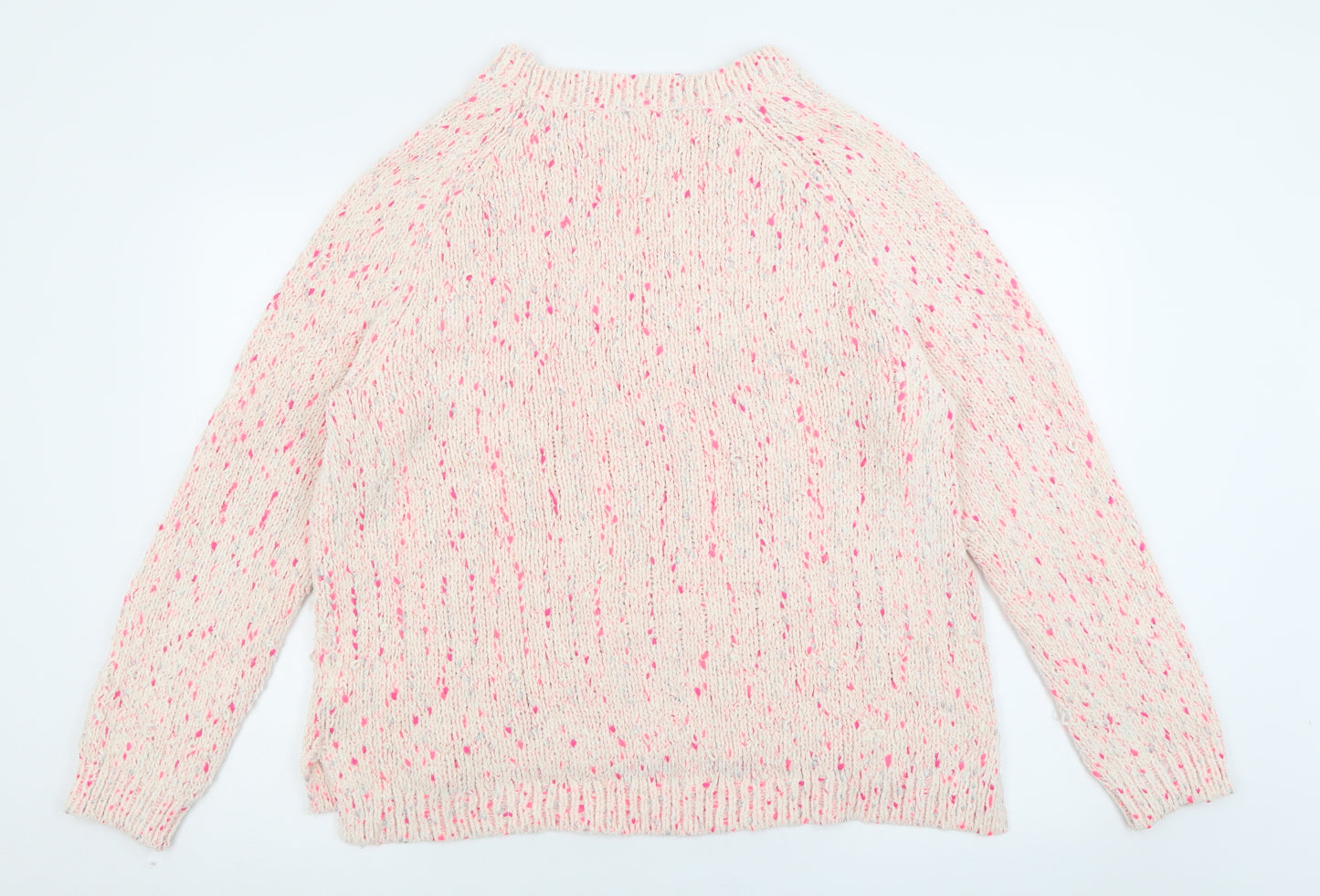 George Womens Pink Crew Neck  Polyester Pullover Jumper Size XL