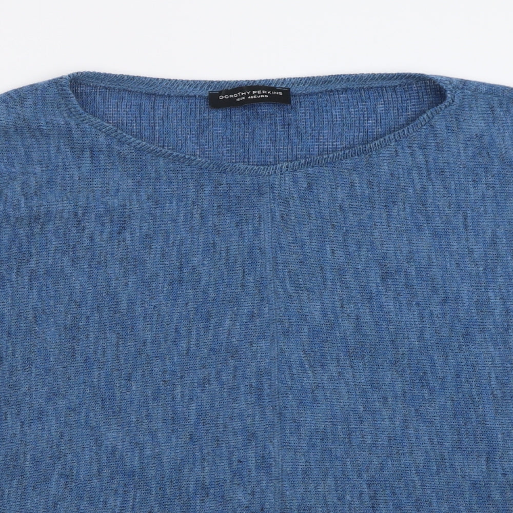 Dorothy Perkins Womens Blue Crew Neck  Polyester Pullover Jumper Size 18
