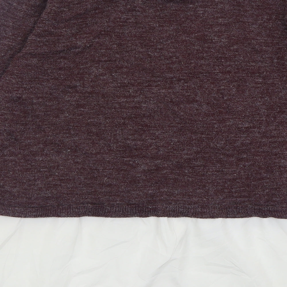 ESMARA Womens Purple Collared  Viscose Pullover Jumper Size 18