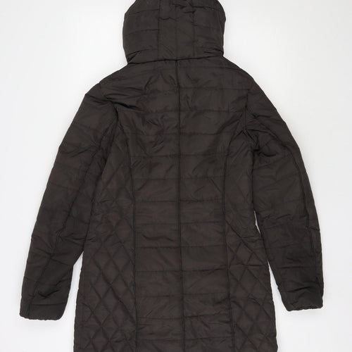 Miss unique London  Womens Brown   Puffer Jacket Coat Size 10  Zip
