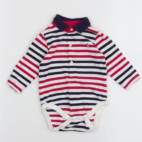 NEXT Boys Multicoloured Striped 100% Cotton Babygrow One-Piece Size 3-6 Months  Snap