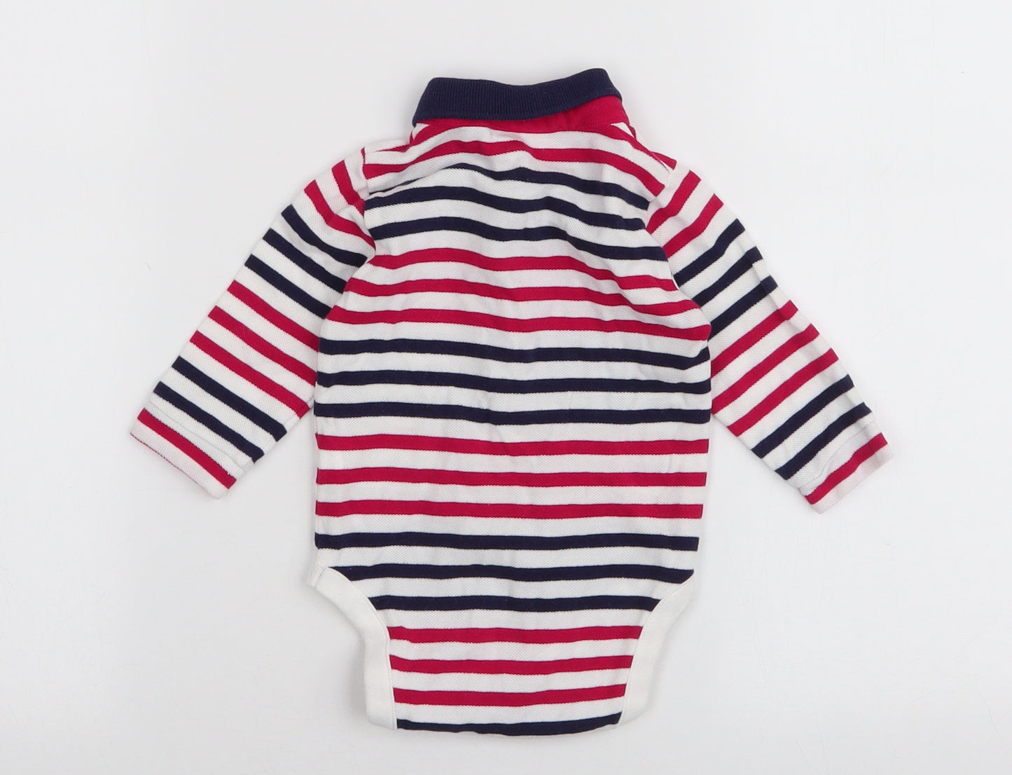 NEXT Boys Multicoloured Striped 100% Cotton Babygrow One-Piece Size 3-6 Months  Snap