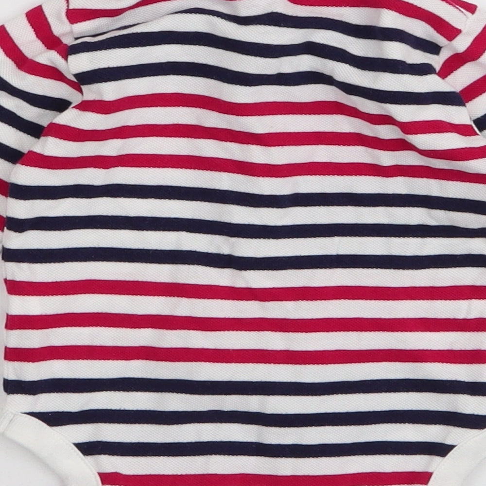 NEXT Boys Multicoloured Striped 100% Cotton Babygrow One-Piece Size 3-6 Months  Snap
