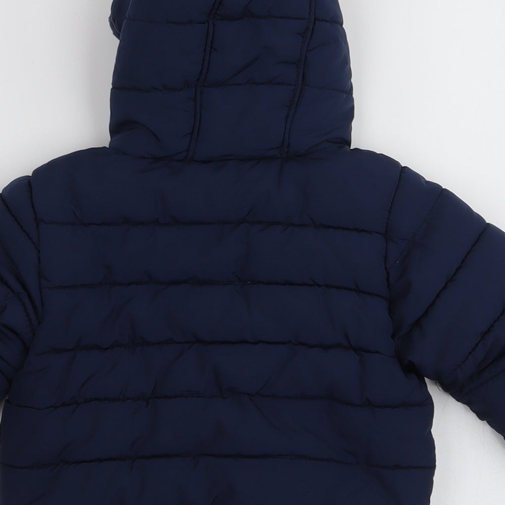 NEXT Boys Blue   Puffer Jacket Coat Size 3-6 Months   Zip