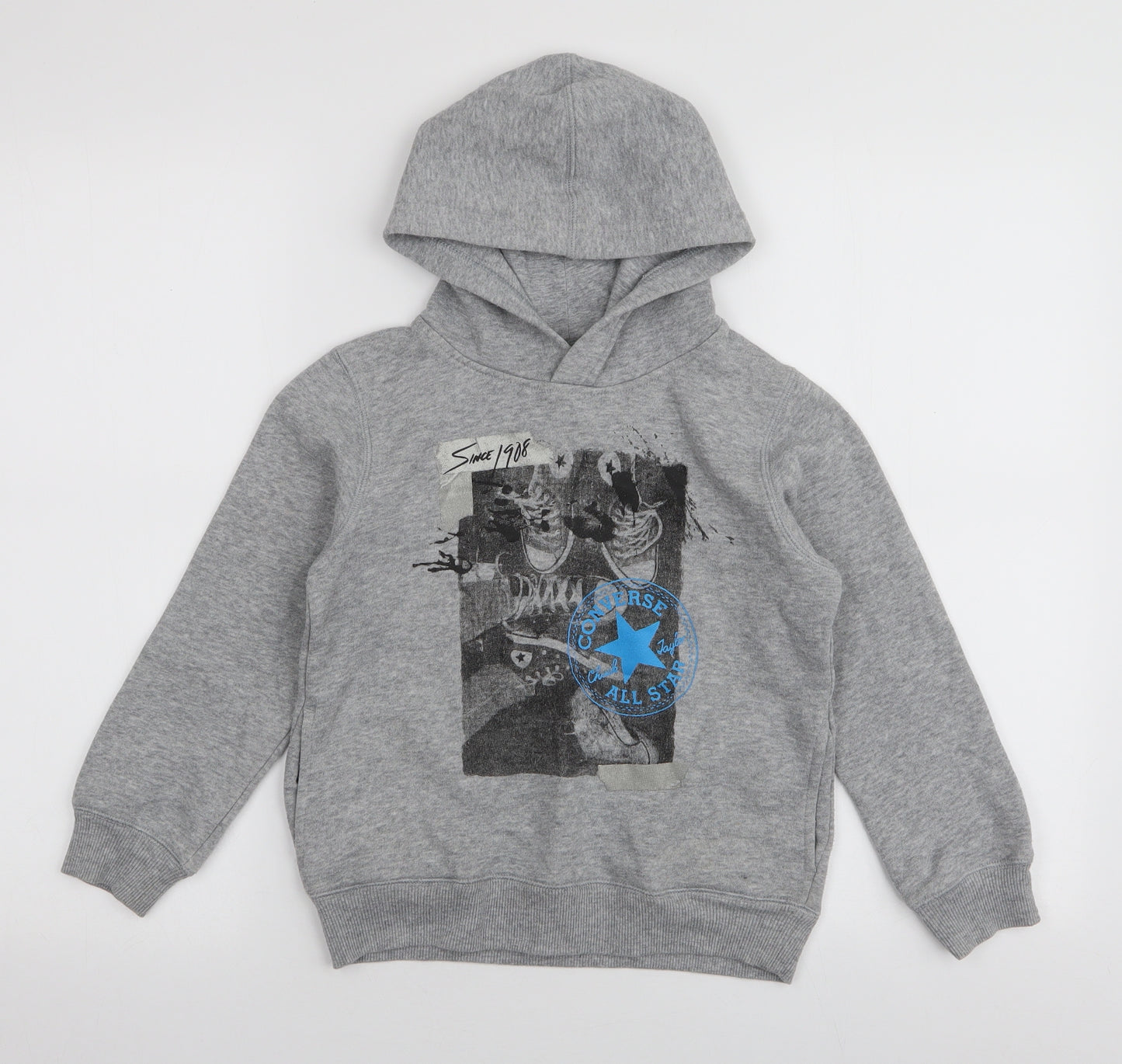 Converse Boys Grey  Polyester Pullover Hoodie Size 6-7 Years  Pullover