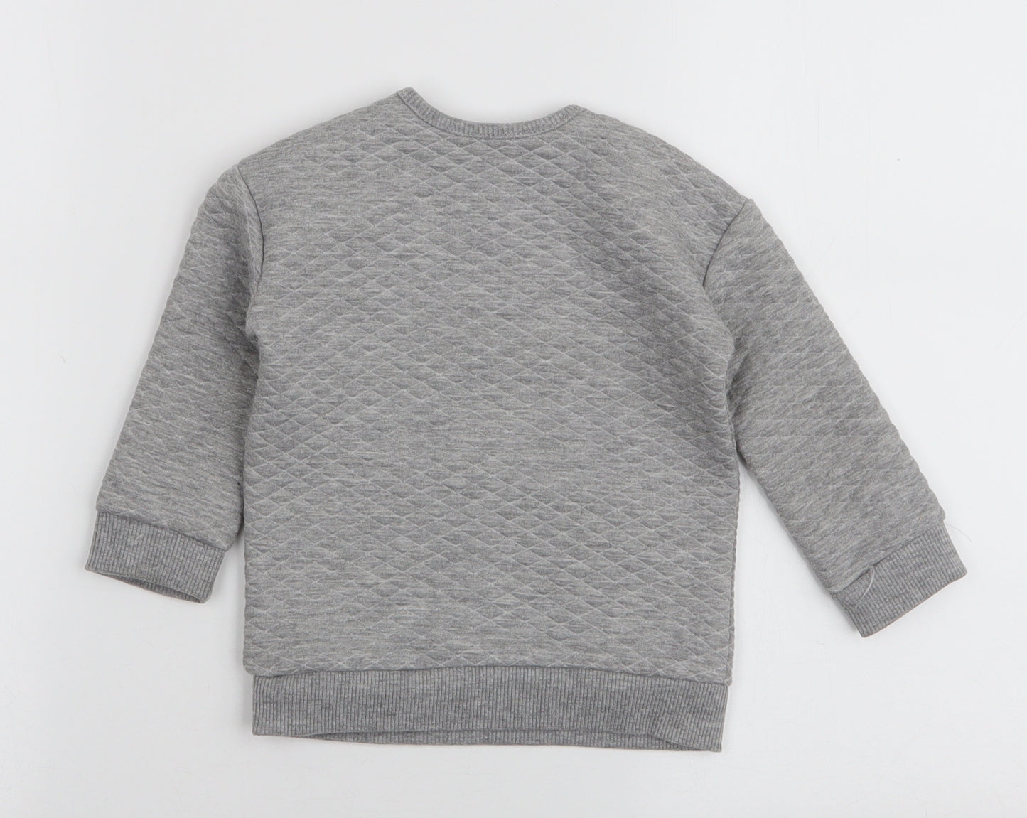 George Girls Grey  Polyester Pullover Jumper Size 9-12 Months  Button - Hugs