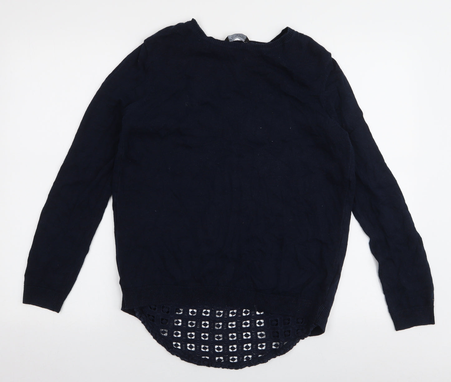 Dorothy Perkins Womens Blue Round Neck  Viscose Pullover Jumper Size 10