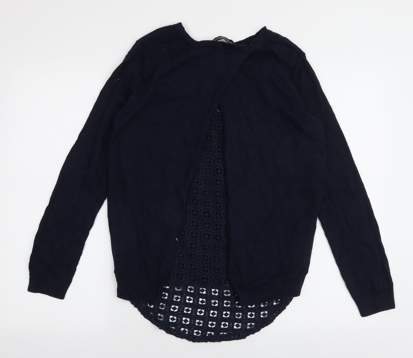 Dorothy Perkins Womens Blue Round Neck  Viscose Pullover Jumper Size 10