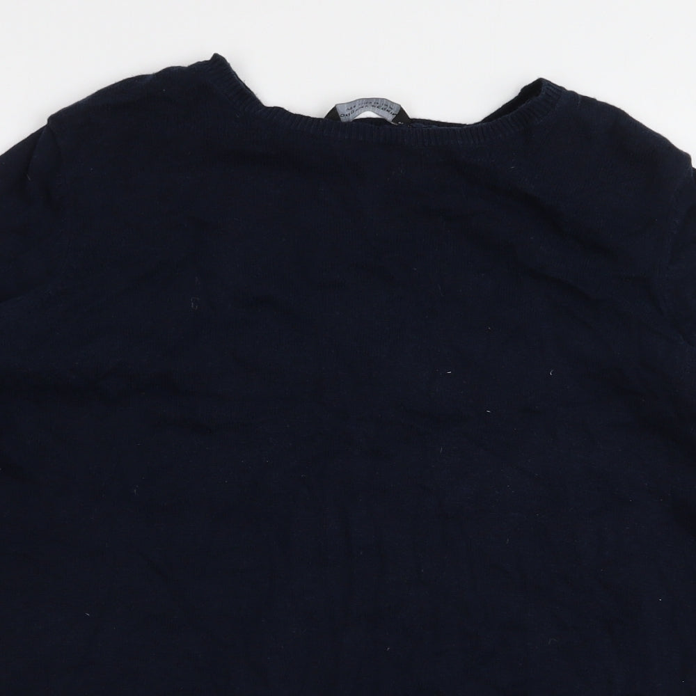 Dorothy Perkins Womens Blue Round Neck  Viscose Pullover Jumper Size 10