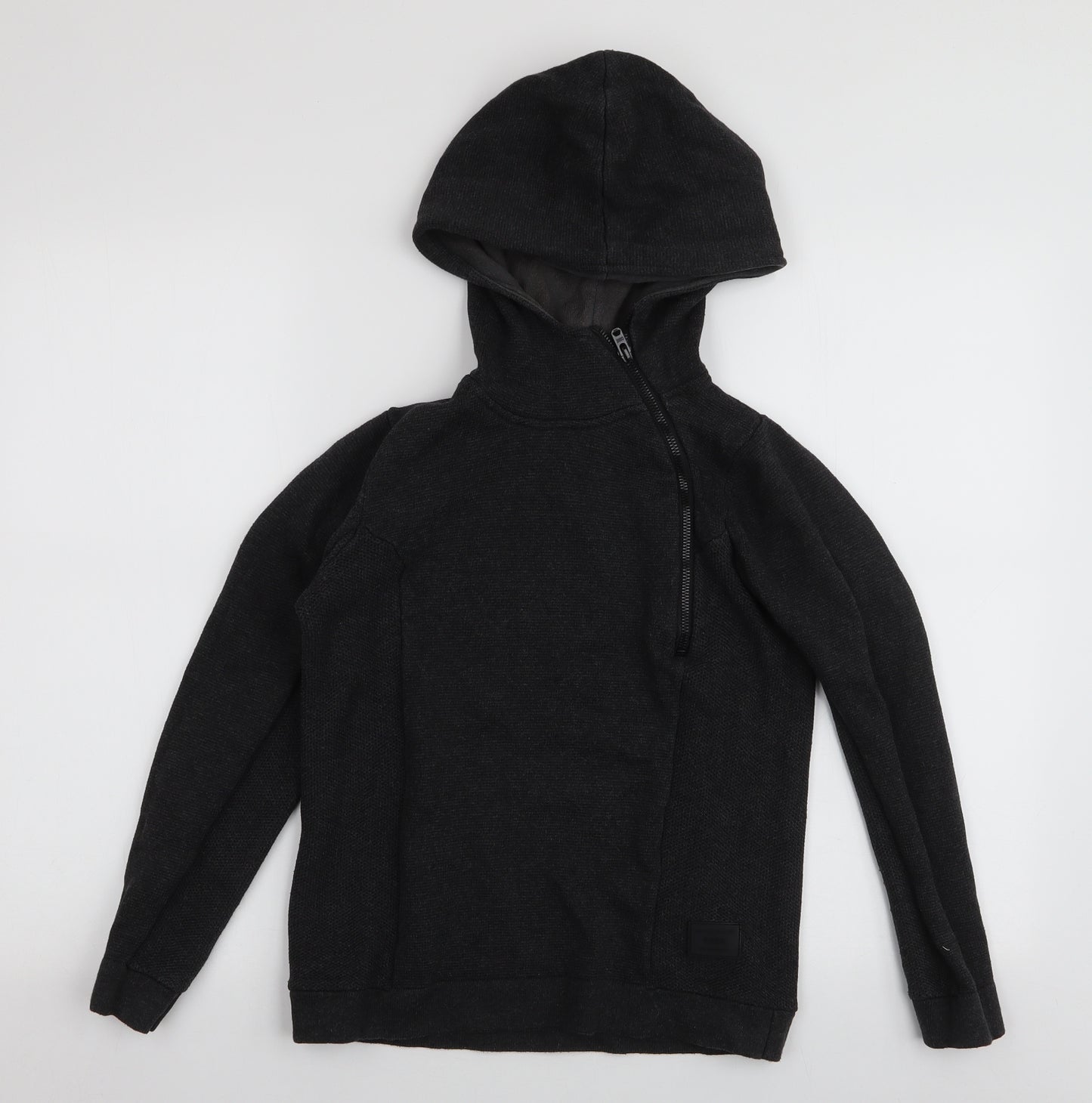 JACK & JONES Boys Grey  100% Cotton Pullover Hoodie Size 12 Years  Pullover