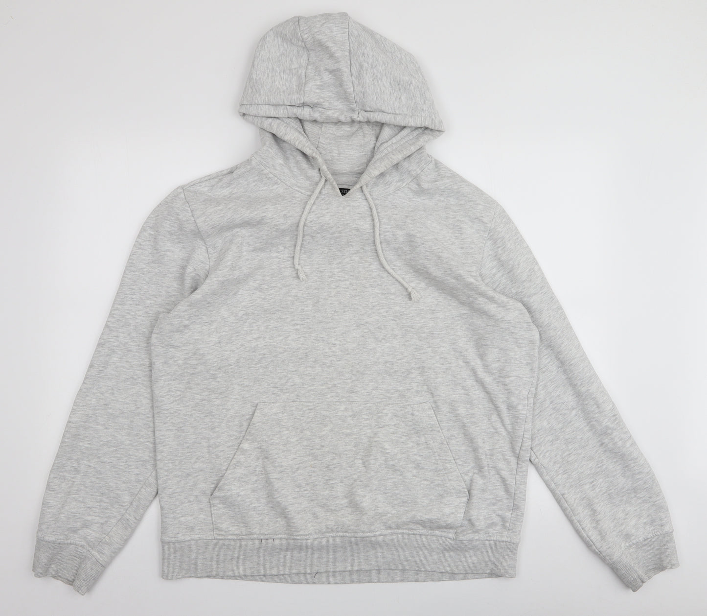 Brave Soul Mens Grey  Cotton Pullover Hoodie Size XL   - Cream