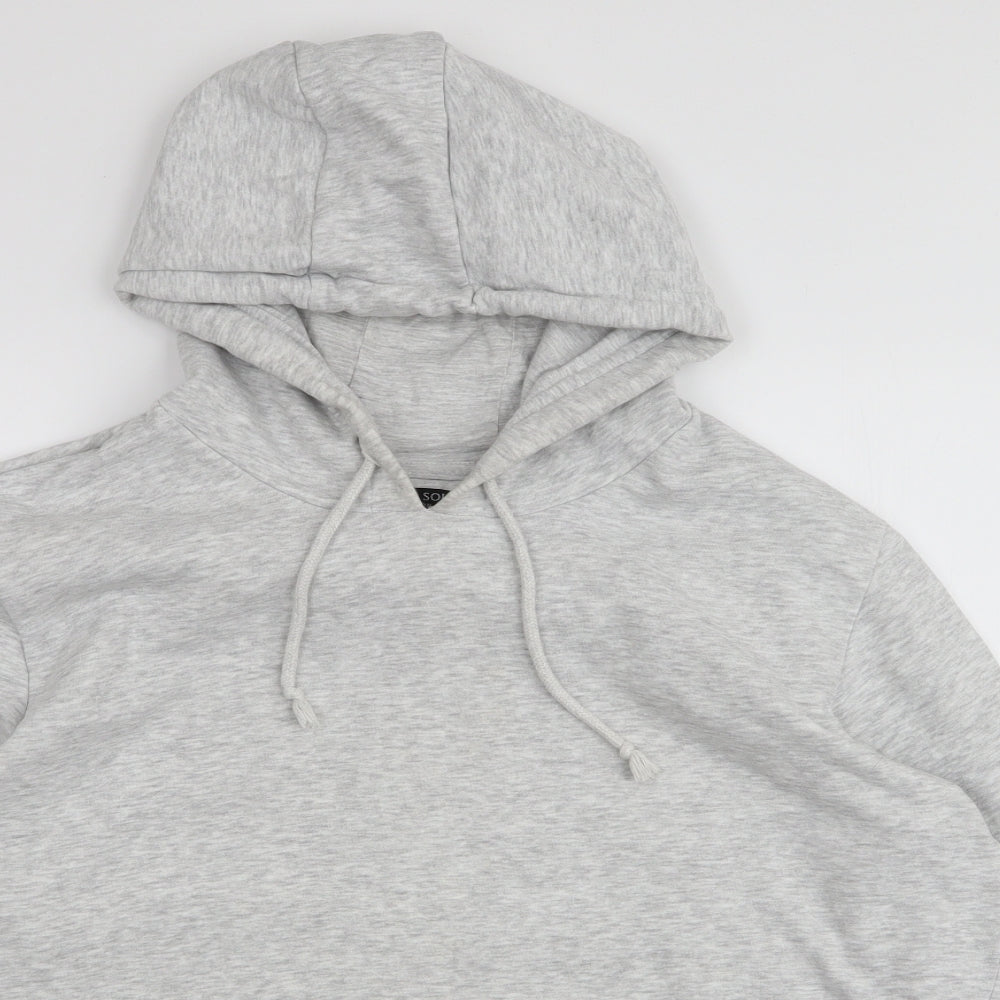 Brave Soul Mens Grey  Cotton Pullover Hoodie Size XL   - Cream
