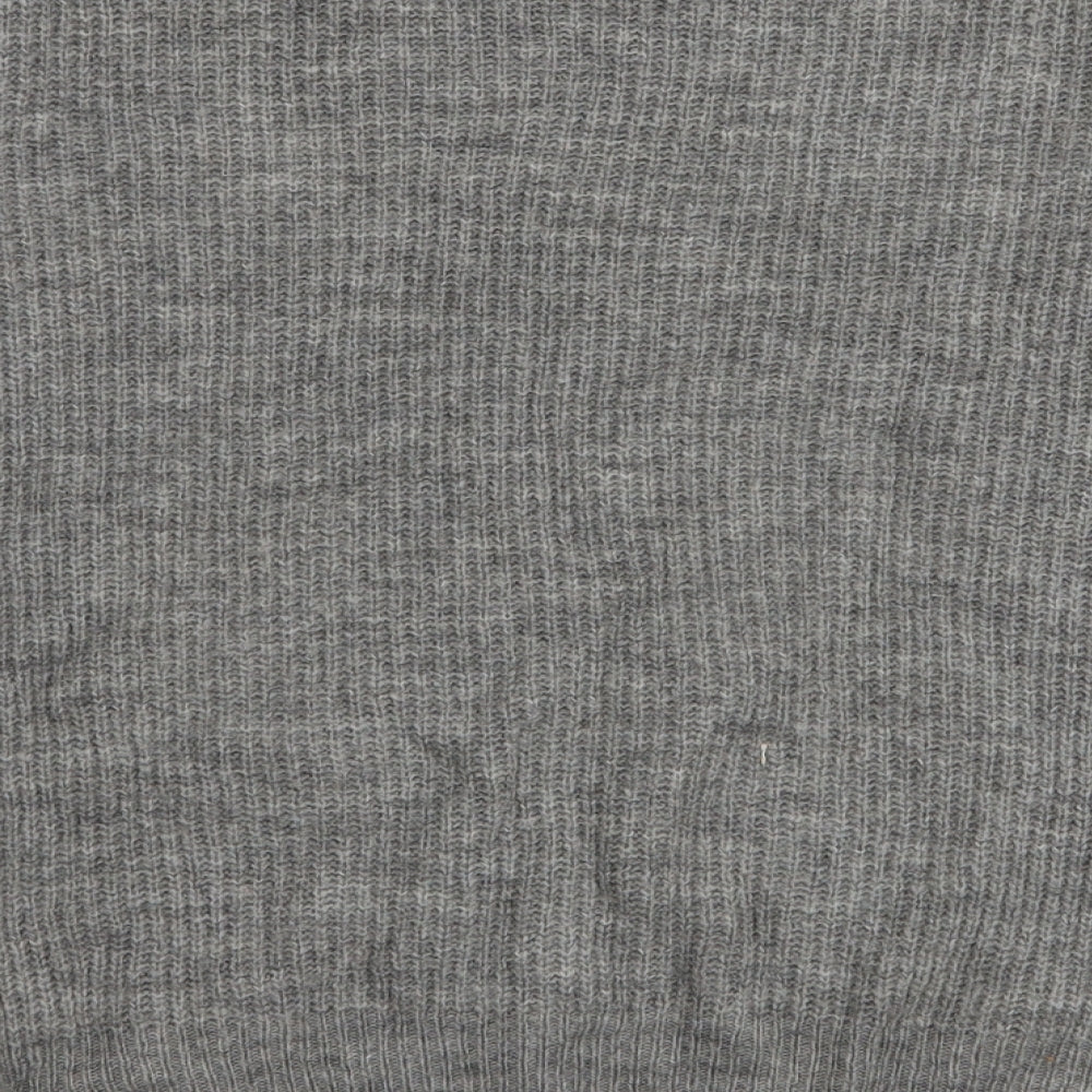 George Womens Grey Round Neck  Acrylic Pullover Jumper Size 8