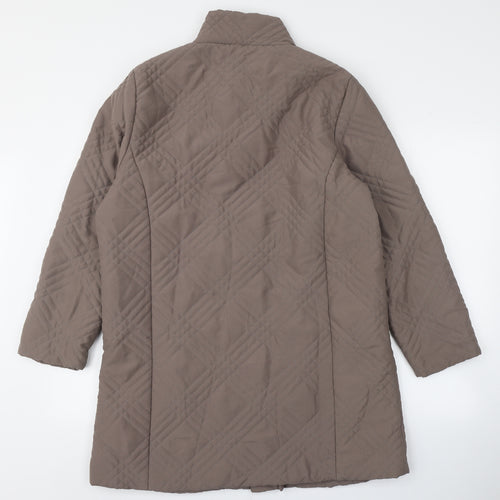 TIGI Womens Beige   Quilted Coat Size 16  Zip