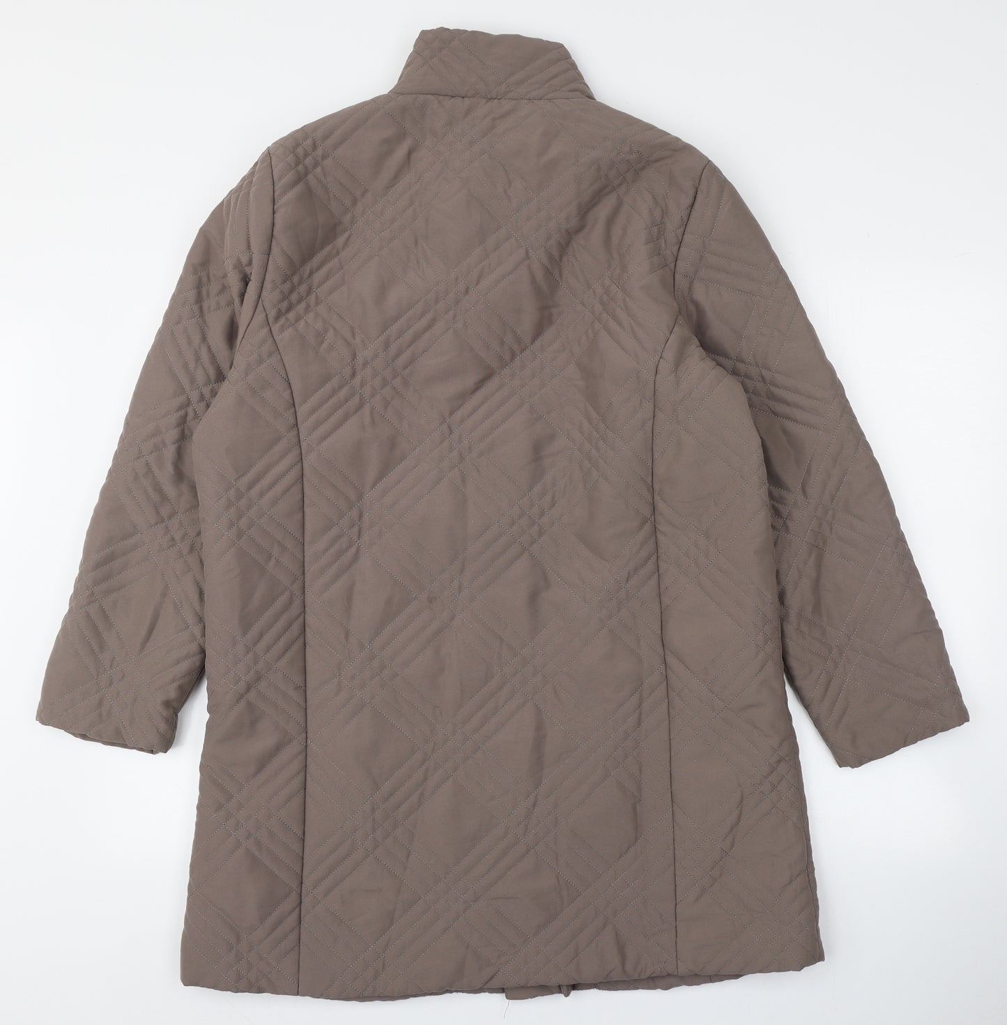 TIGI Womens Beige   Quilted Coat Size 16  Zip