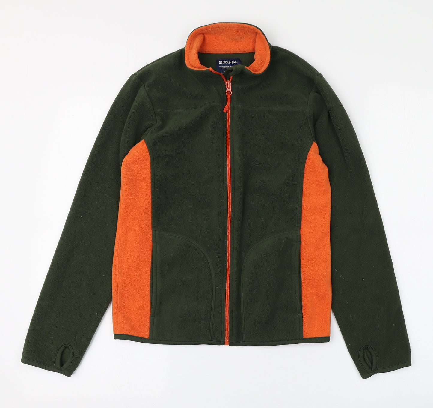 Mountain Warehouse Boys Green Crew Neck  100% Polyester Full Zip Jumper Size 11-12 Years  Zip