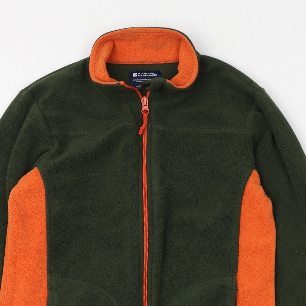 Mountain Warehouse Boys Green Crew Neck  100% Polyester Full Zip Jumper Size 11-12 Years  Zip